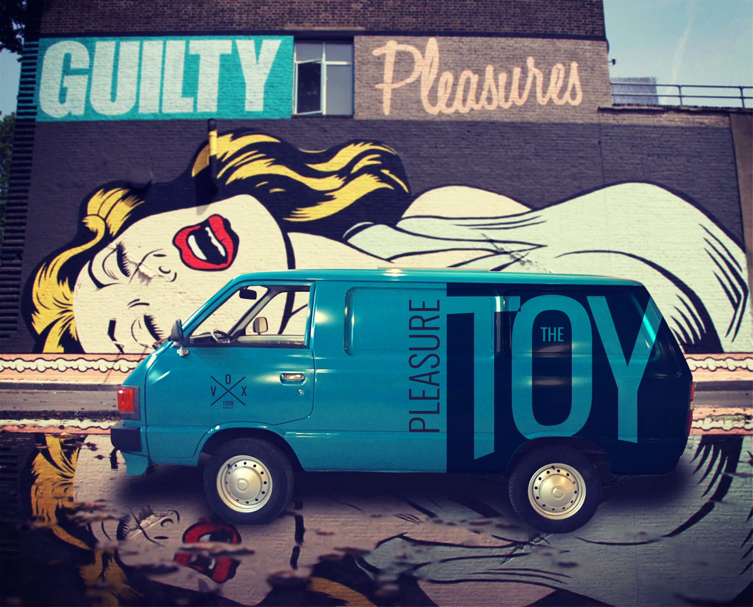 Poster d'une femme avec le van Pleasure Toy